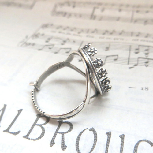 13号　STERLING SILVER 台座　フラワー 13号STERLING SILVER 台座フラワー