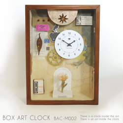 BOX ART CLOCK M002 箱の中の世界、時を味わい楽しむ時計　ARTな時計　インテリア 1枚目の画像