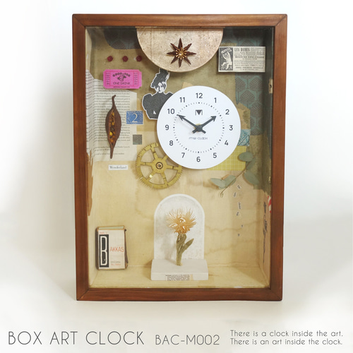 日本初の CLOCK ART BOX M002 ARTな 箱の中の世界、時を味わい楽しむ時計 インテリア時計