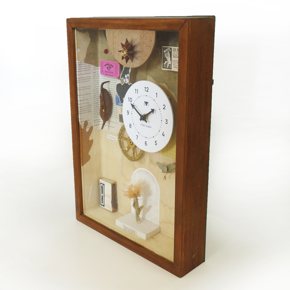 BOX ART CLOCK M002 箱の中の世界、時を味わい楽しむ時計　ARTな時計　インテリア 6枚目の画像
