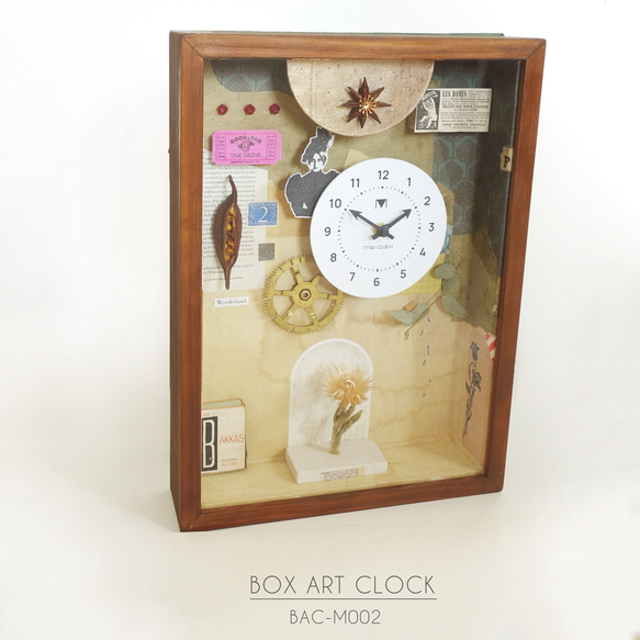 BOX ART CLOCK M002 箱の中の世界、時を味わい楽しむ時計　ARTな時計　インテリア 2枚目の画像