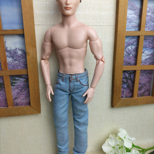 1/6人形用服 ライトブールデニムパンツ バービーケンサイズ その他人形