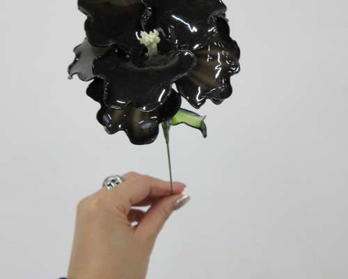ホの花【black】#ディップフラワー#ディップアート#アメリカンフラワー