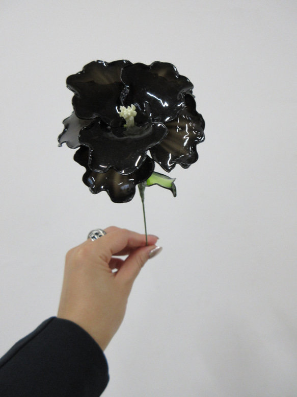 アメリカンフラワー（ディップフラワー） ホの花【black】#ディップフラワー#ディップアート#アメリカンフラワー