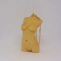 木彫刻 アート『 トルソ 』 裸婦 芸術 ハンドメイド 手彫り 彫刻 キーホルダー ストラップ 7枚目の画像