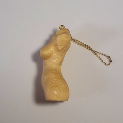 木彫刻 アート『 トルソ 』 裸婦 芸術 ハンドメイド 手彫り 彫刻 キーホルダー ストラップ 3枚目の画像