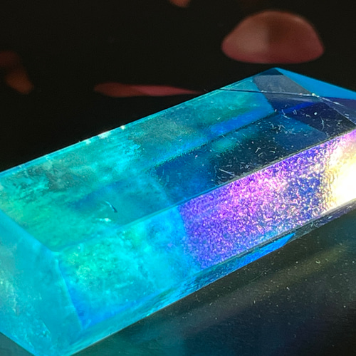 七色の夢໒꒱✨　レインボーオーラ　水晶　クリスタル　ポイント　原石　ポリッシュ 七色の夢໒꒱✨ レインボーオーラ 水晶 クリスタル ポイント