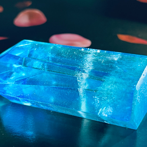 七色の夢໒꒱✨ ブルー オーラ 水晶 クリスタル ポイント 原石