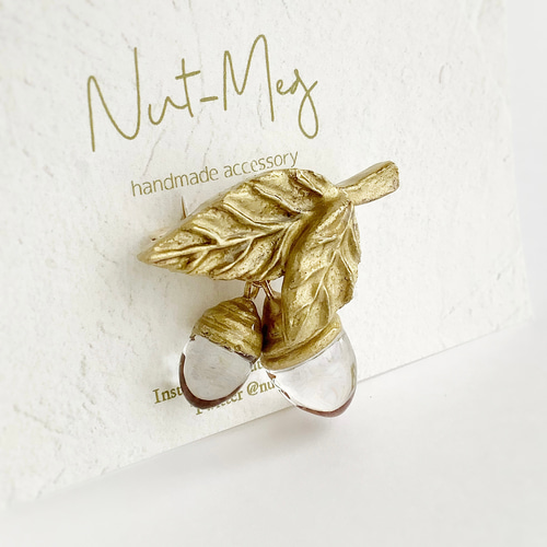 Paul Sargent 24Kプレート　どんぐりのブローチ Paul Sargent 24Kプレート どんぐりのブローチ Paul Sargent 24K