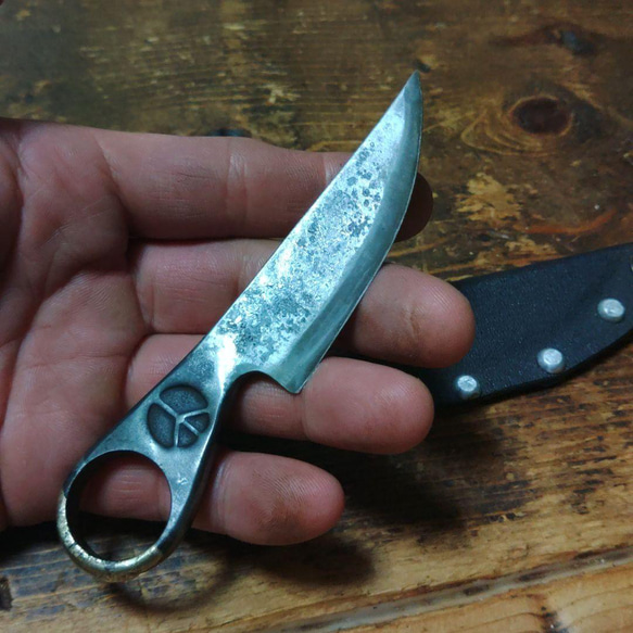 オリジナル ワンオフ　ネックナイフ　ブッシュナイフ 6枚目の画像