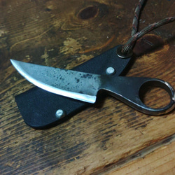 オリジナル ワンオフ　ネックナイフ　ブッシュナイフ 8枚目の画像