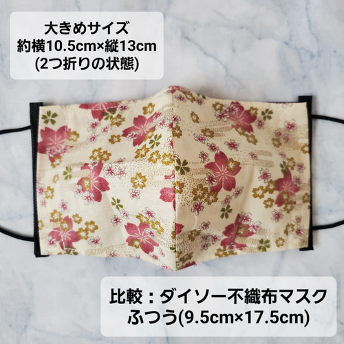 □定番の伝統文様□市松模様□ 立体マスク 薄手 大 和柄 緑×黒 