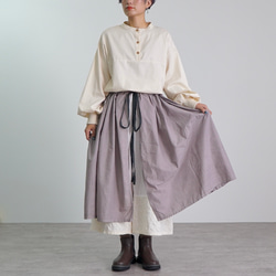 蓬鬆圍裙/粉米色/三河紡織 第8張的照片