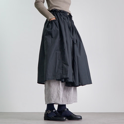 蓬鬆圍裙/黑色/三河紡織 第2張的照片
