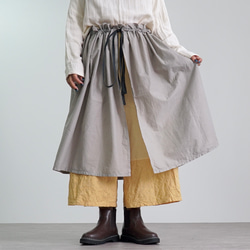 蓬鬆圍裙/卡其/三河紡織 第1張的照片
