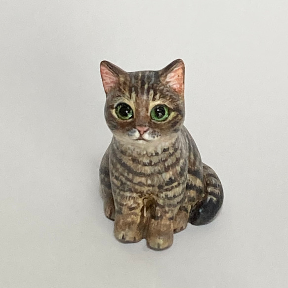 ネコ虎出品 Yahoo!オークション - [n06]時代 猫虎 置物 古唐津 細密彫刻