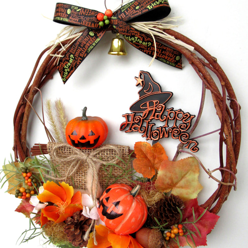 ハロウィンリース飾り 大23-5 リース kisetukazari2 通販 16532846