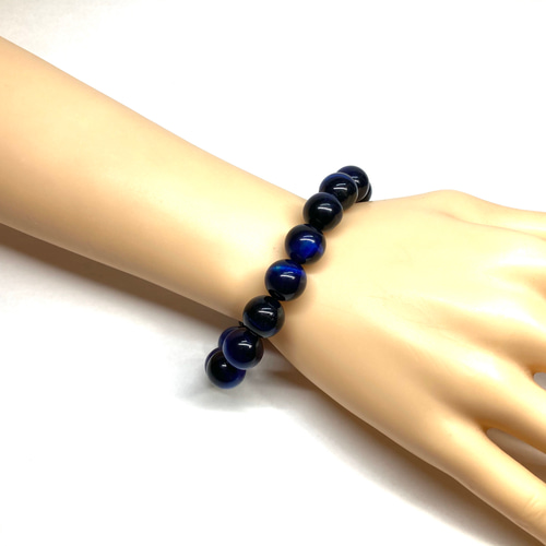 ブルータイガーアイ ブレスレット 12mm /パワー 天然石 ストーンブレス