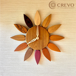 ☆新品☆ 12種木材製成的木製掛鐘 [ORIGIN] 太陽花 *定制 第13張的照片