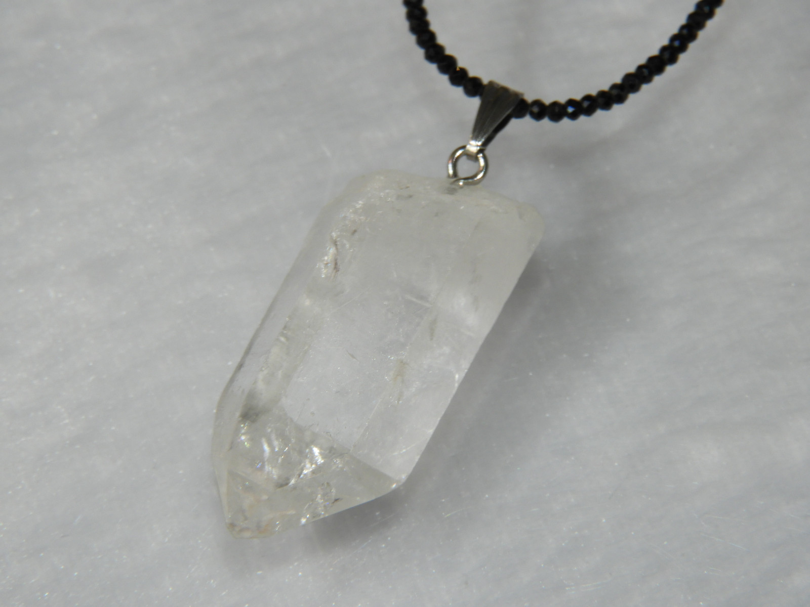 インドマニカランの自然派水晶原石ペンダント！メイドインジャパン！　天然石　ヒマラヤ６０