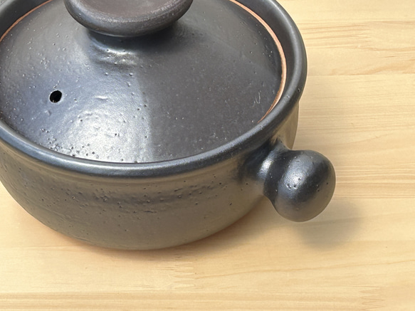 天目土鍋(二人用)　6号　耐熱陶器 4枚目の画像
