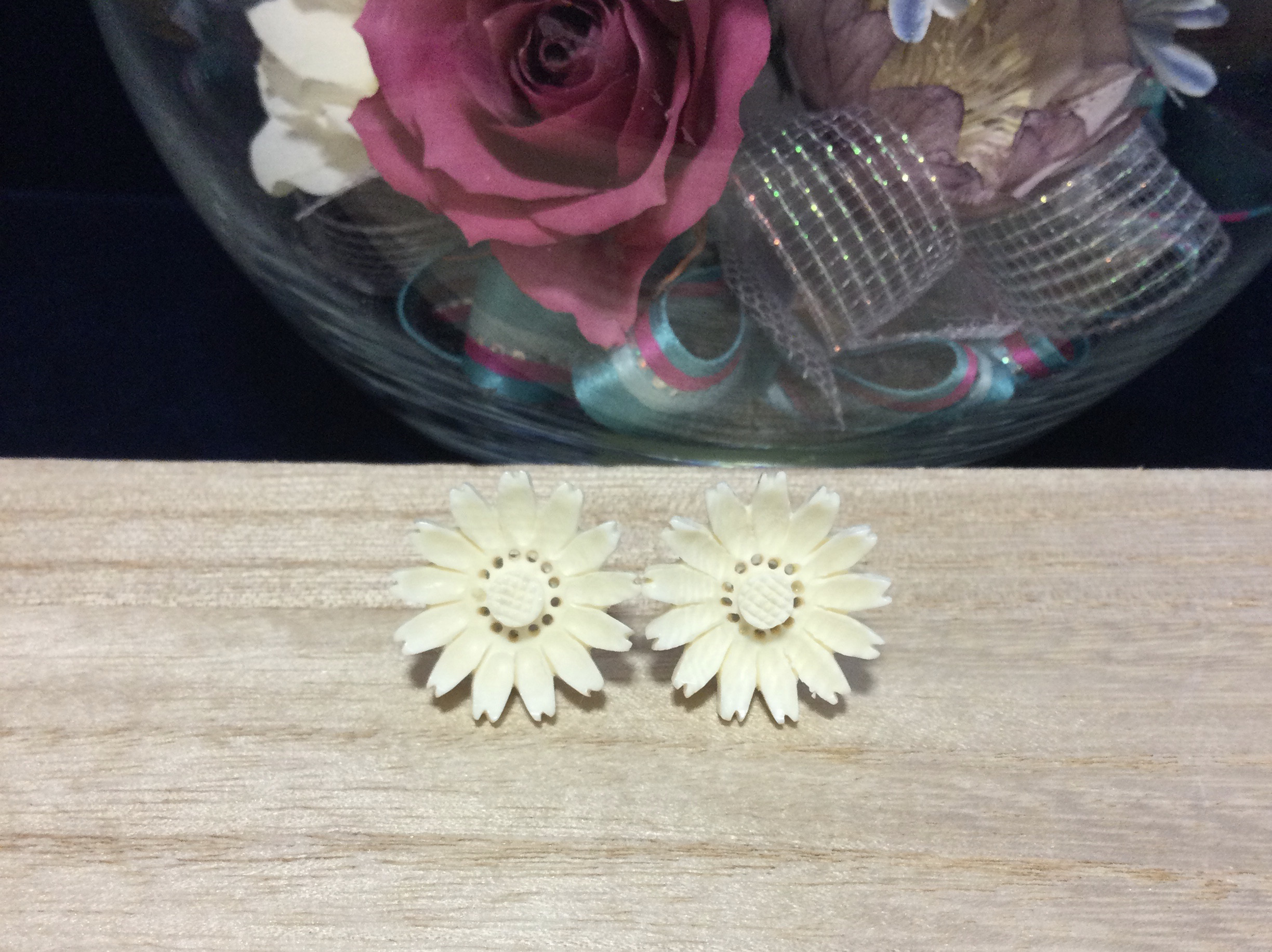 ☆本象牙ピアス(14kgf)  A-115※