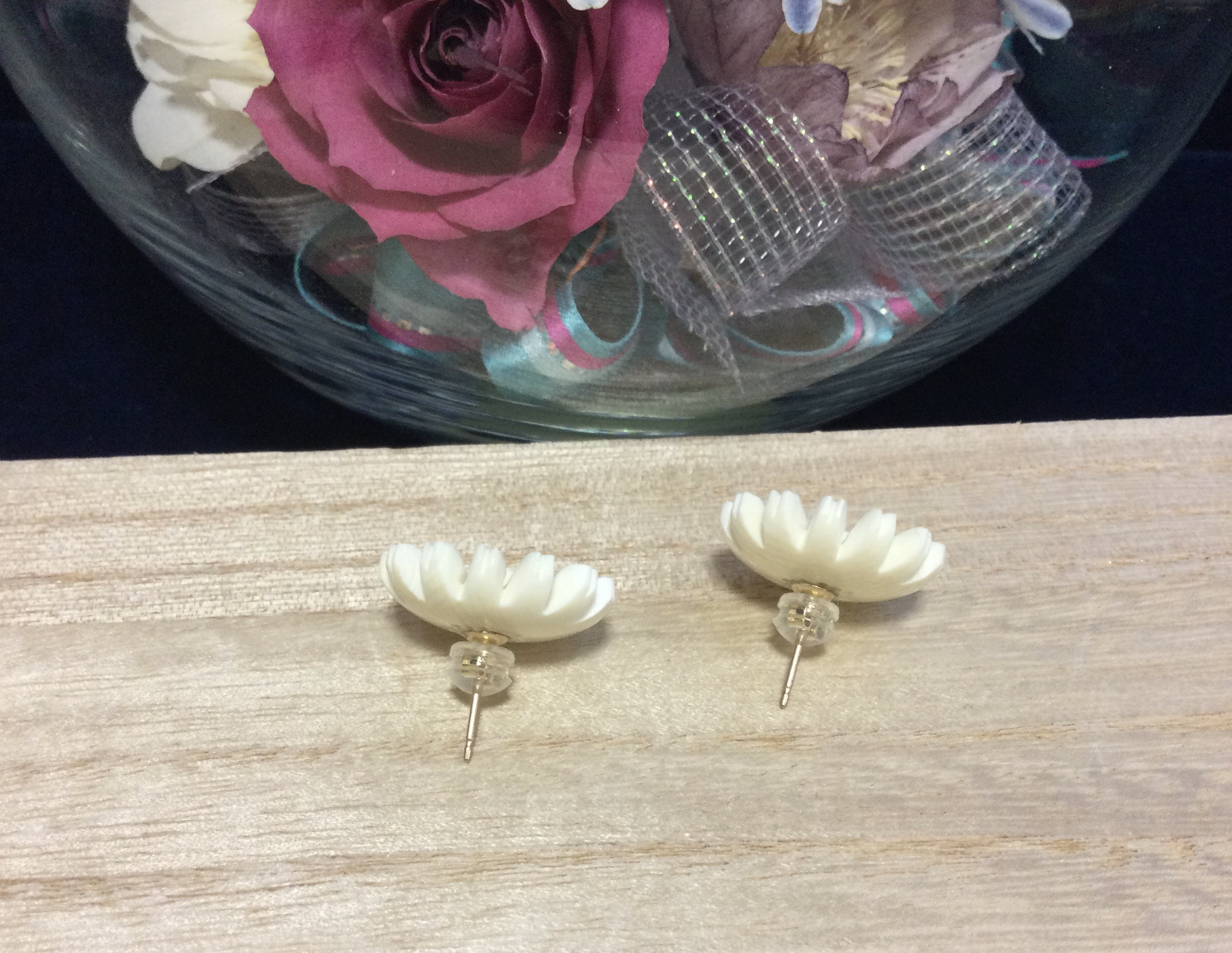 ☆本象牙ピアス(14kgf)  A-115※