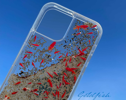 金魚✨名入れ♡キラキラゴージャス✨✨イニシャル オリジナル iPhoneケース 金魚✨名入れ♡キラキラゴージャス✨✨イニシャル オリジナル