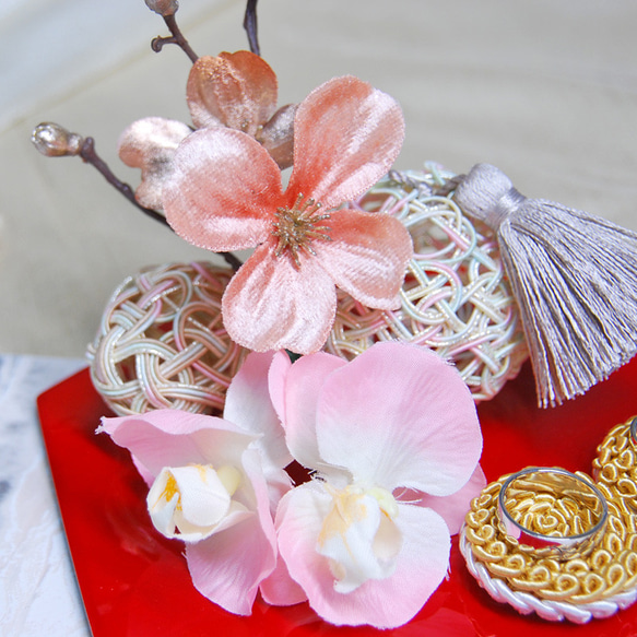 環枕日式現代水引排列櫻花色 第3張的照片