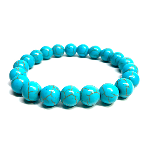 ターコイズ ブレスレット 10mm /パワー シンプル ストーンブレス