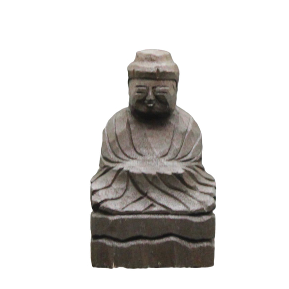 受注製作：阿弥陀如来坐像(15cm)仏像 円空仏 摸刻 木彫（納期14日）