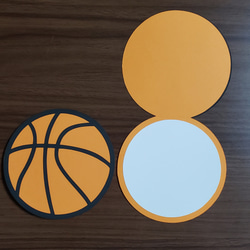 バスケットボール型 メッセージカード 10枚セット メッセージカード