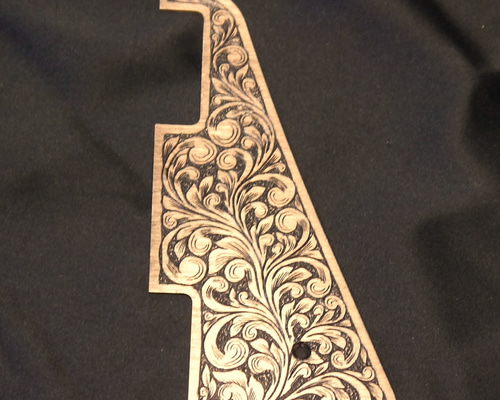 LP Les Paul用 彫金 ピックガード レスポール エングレービング