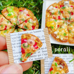 受注製作】選べる！ミニチュア アニマルお昼寝ピザ その他置物 porali