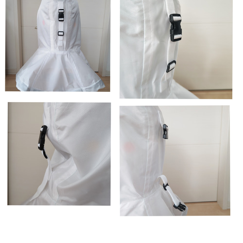 再再販】フード型レインハット・ヘルメット用レインハット（黒