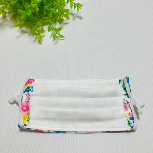 プリーツマスク❗️ピンク系花柄 再販♪大人用 プリーツマスク ピンク系花柄 6層 布マスク michi