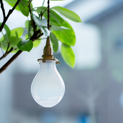 吹きガラスペンダントライト（ヒビ割れタイプ）P-029 宙吹き照明