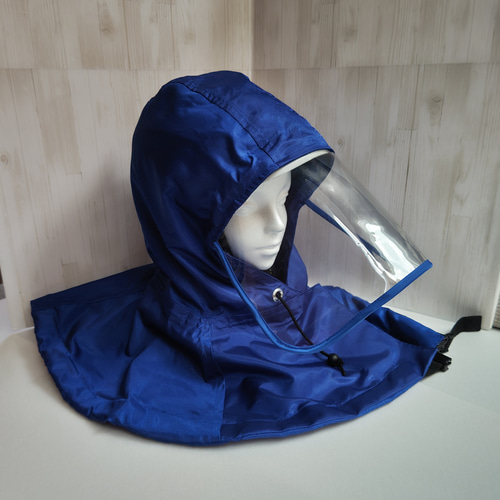 再再販】フード型レインハット・ヘルメット用レインハット（白