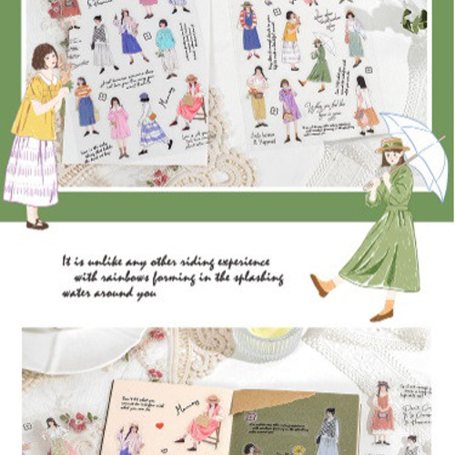 断捨離セール ノンストップシリーズ 女の子 花 コラージュ素材