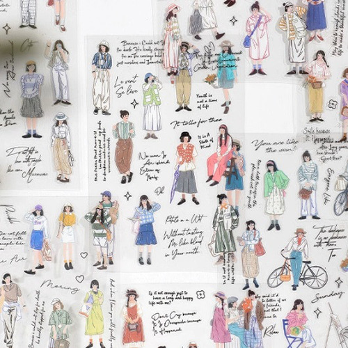 断捨離セール ノンストップシリーズ 女の子 花 コラージュ素材