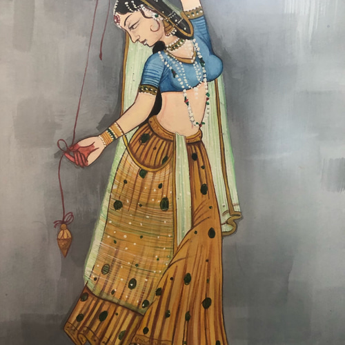 インド舞踊の女性｜手描き原画 * SALE * 絵画 Chetna 通販 16535036