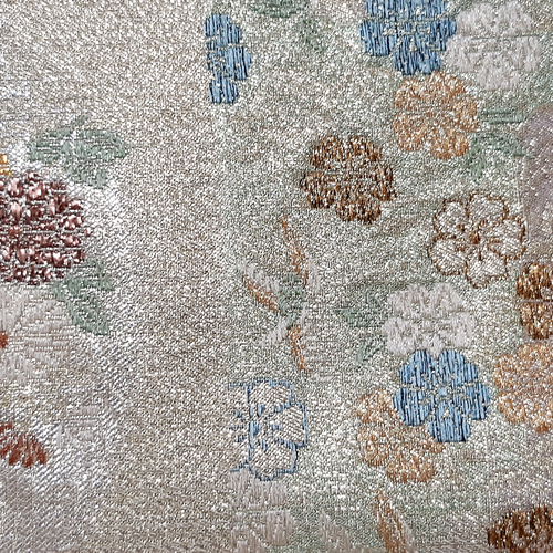 ワンタッチ帯 くらわん帯 正絹袋帯リメイク 丸花吉祥文様 作り帯 和装 