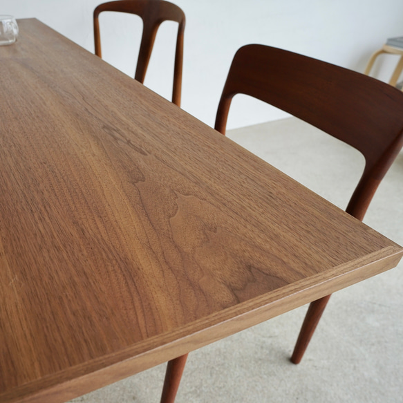 ウォールナット ダイニングテーブル 120〜145cm カフェテーブル レクタングル Walnut table 14枚目の画像