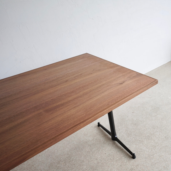 ウォールナット ダイニングテーブル 120〜145cm カフェテーブル レクタングル Walnut table 7枚目の画像