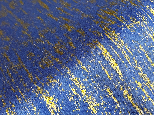 Sarah Watts 110cm x 50cmずつ切売 - Brushed stripe/藤色ブルー+Gold 1枚目の画像