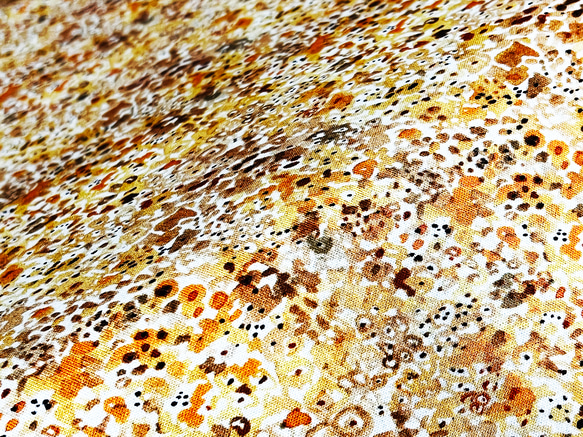 Betsy Olmsted 110cm x 50cmずつ切売 - Deep Forest/Orange Yellow 3枚目の画像