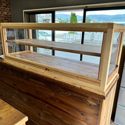 助成金対象商品　hotaru  ショーケース　カフェ　ケーキ　パン　店舗　おにぎり　天然木　無垢材　オーダー可 2枚目の画像