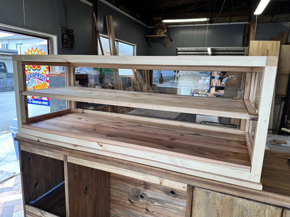 助成金対象商品　hotaru  ショーケース　カフェ　ケーキ　パン　店舗　おにぎり　天然木　無垢材　オーダー可 8枚目の画像