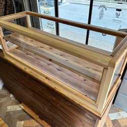 助成金対象商品　hotaru  ショーケース　カフェ　ケーキ　パン　店舗　おにぎり　天然木　無垢材　オーダー可 3枚目の画像