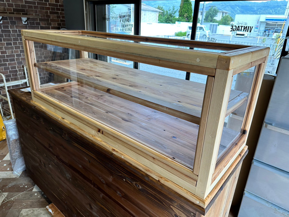 助成金対象商品　hotaru  ショーケース　カフェ　ケーキ　パン　店舗　おにぎり　天然木　無垢材　オーダー可 4枚目の画像